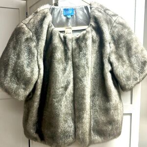 Vera Wang for Kohl’s Faux Fur Jacket, Grey, Sz L, NWT